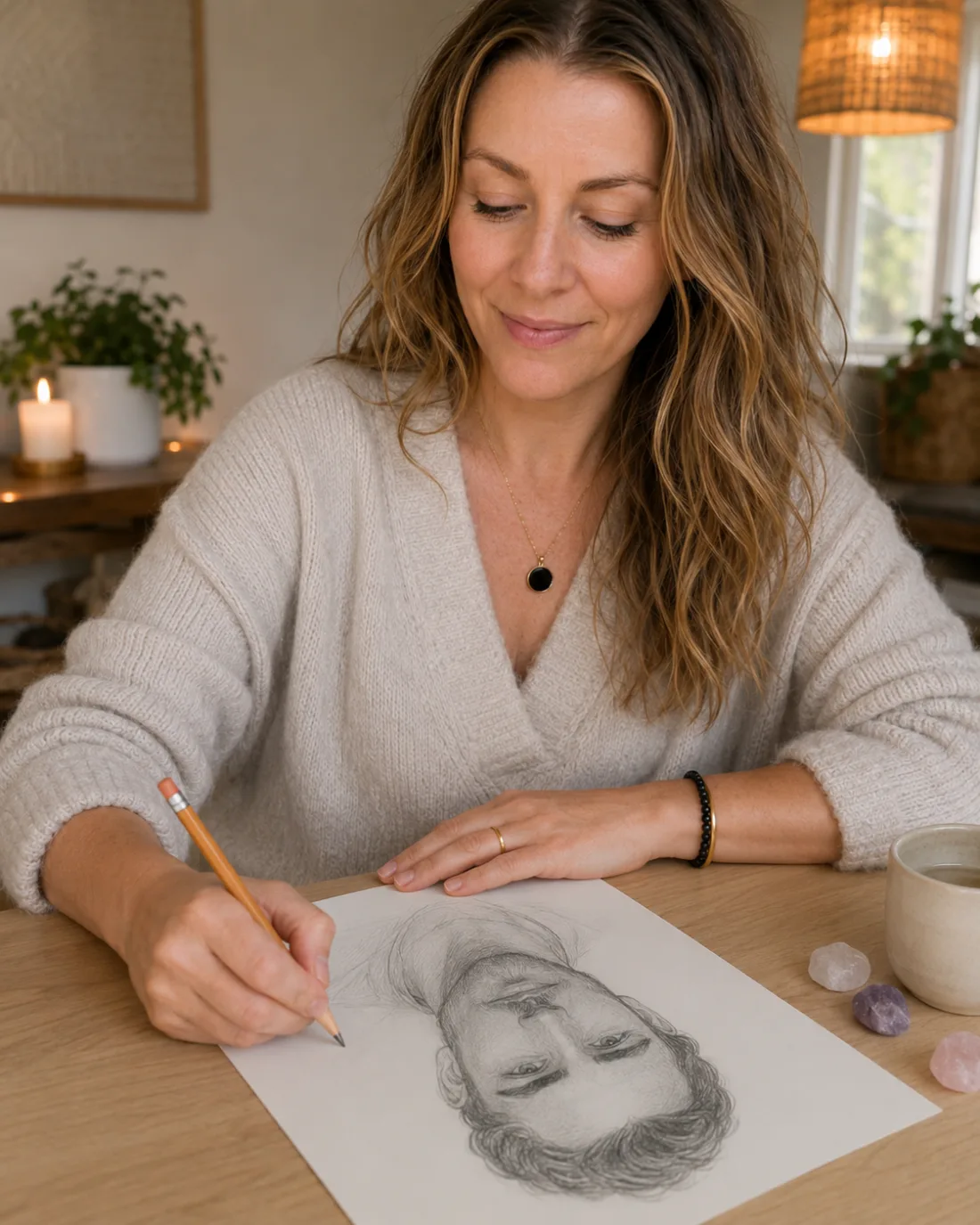 Lisa tekent een zielsverwant portret